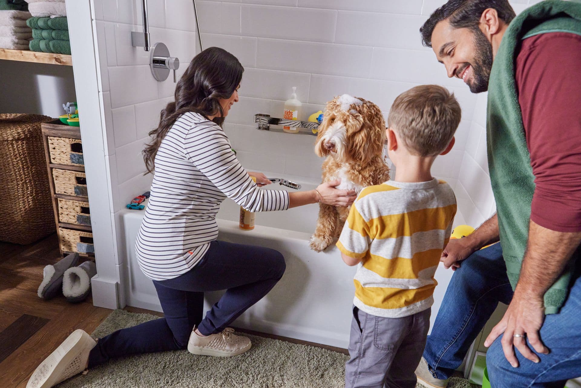 Bathtub and family