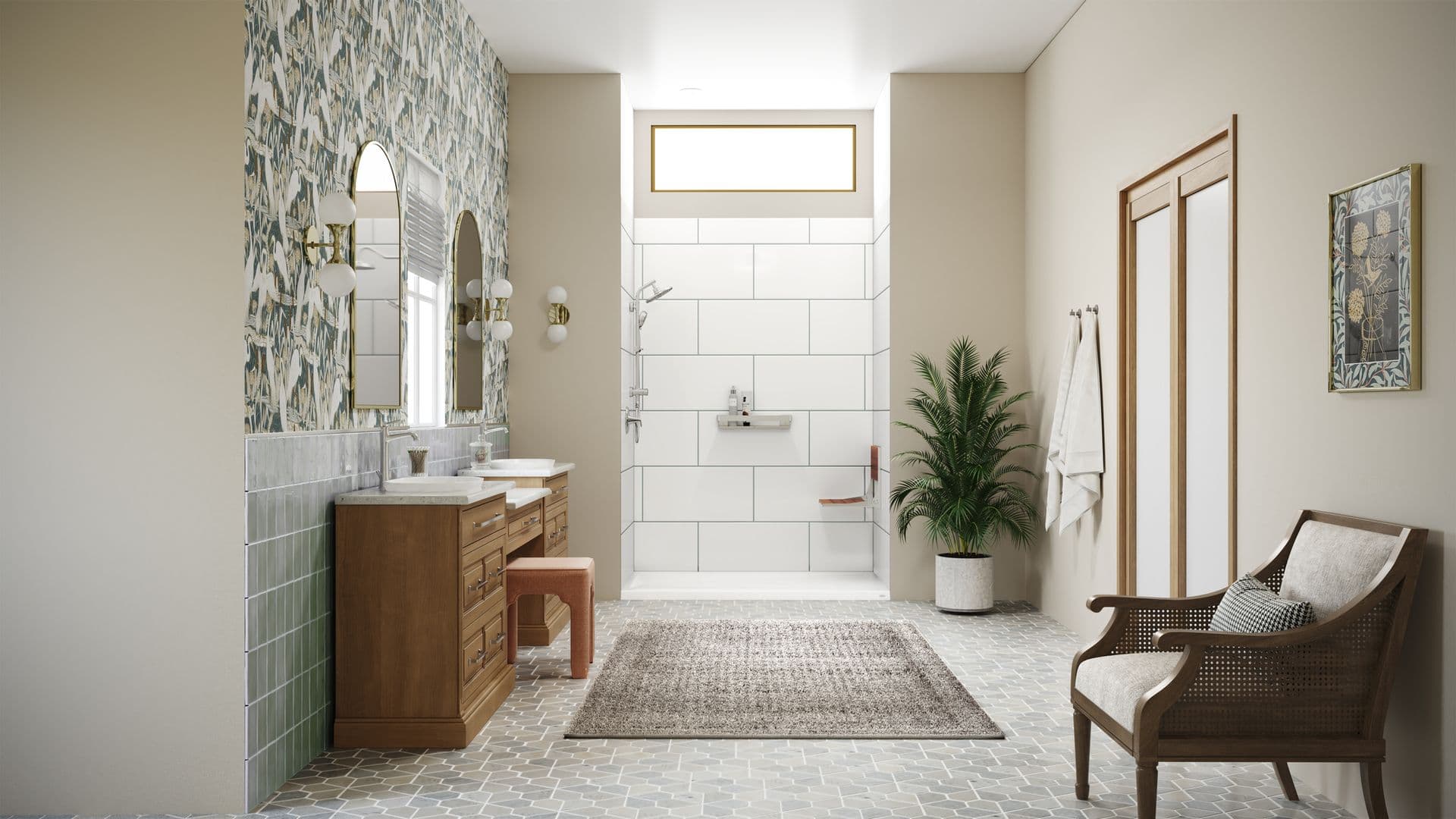 Shower with Bench