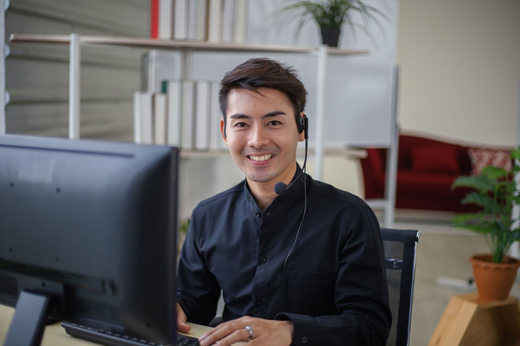 Person working in an office